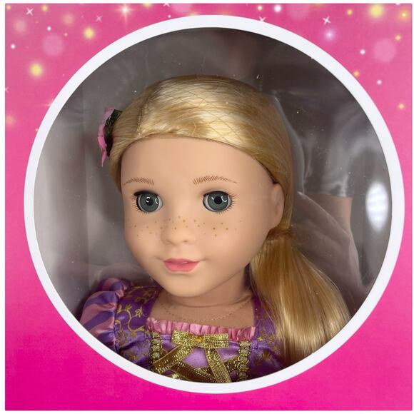 NEW American Girl Disney Princess Rapunzel 18” Doll Dress Shoes Long Hair BOX - Picture 8 of 16